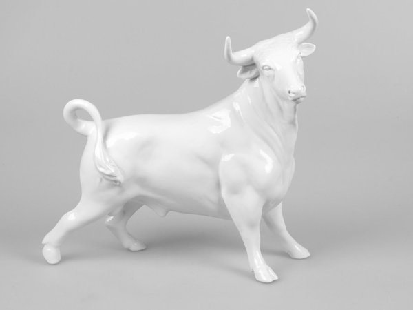 formano Deko-Figur Bulle, weiss, Keramik, 43x41 cm, neu