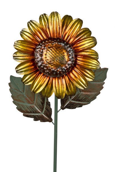 formano Gartenstecker - Sonnenblume aus Metall 21x92cm Gartendeko, neu