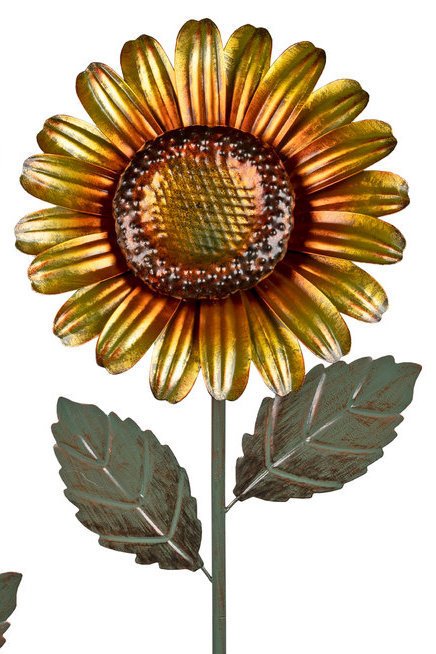 formano Gartenstecker - Sonnenblume aus Metall 25x120cm Gartendeko, neu