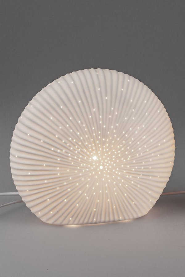 Deko-Lampe - Lampe Kreise oval 30x26cm, mattem Porzellan -neu-
