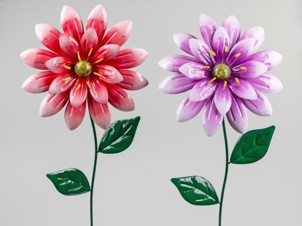 formano Gartenstecker -  Blume aus Metall 21x94 cm Gartendeko, neu